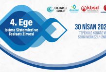 4. Ege Isıtma Sistemleri ve Tesisat Zirvesi 30 Nisan’da